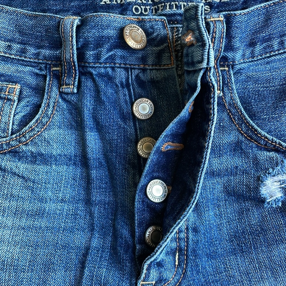 🍂 American Eagle Button Fly Cutoff Jean Shorts - Picture 3 of 8